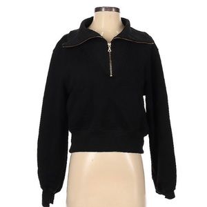 H&M black half zip pullover sweater